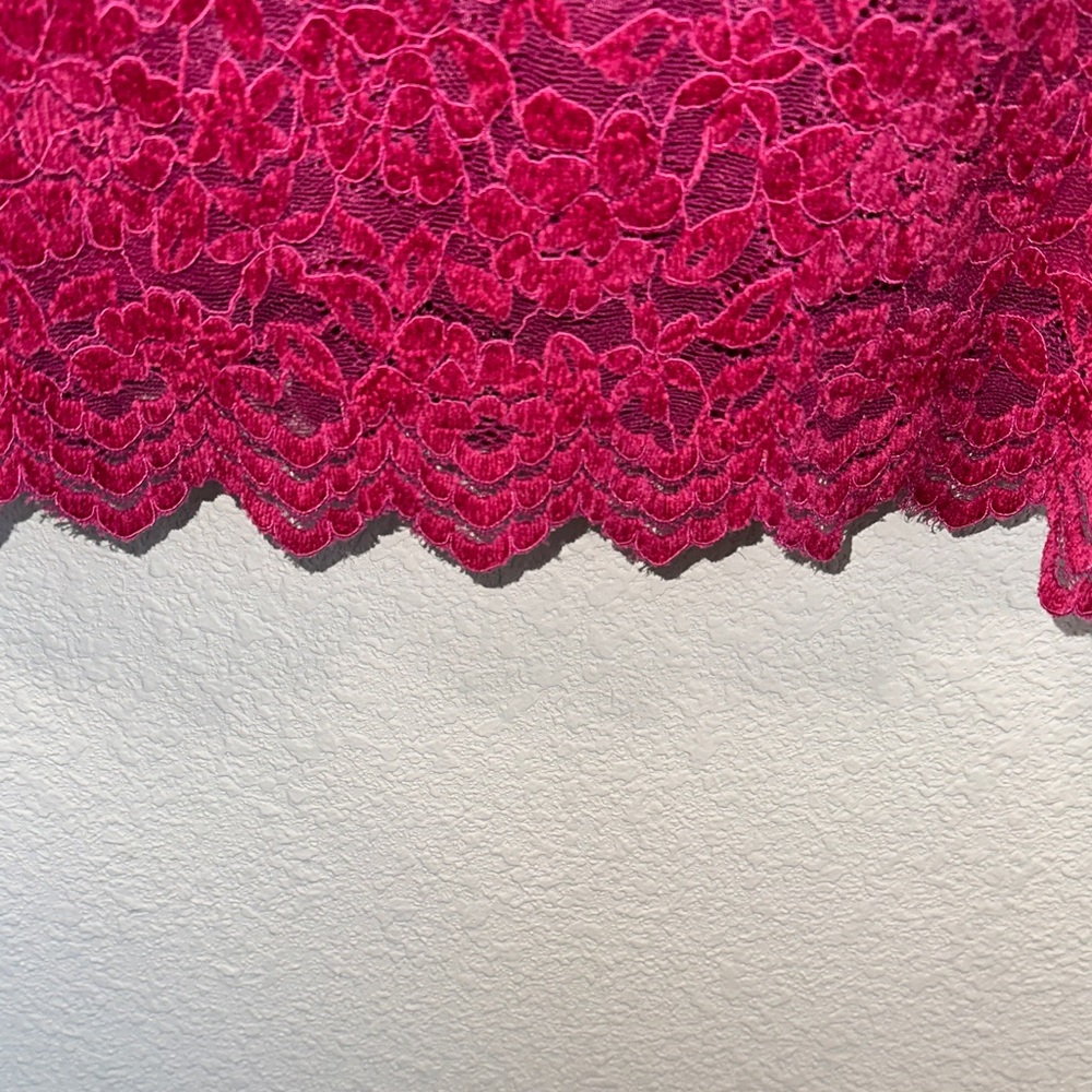 Steve Madden Fuchsia Lace Long Sleeve Dress - Picture 7 of 8